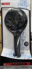 Delta 6.0 Spray Matte Black 4.5" Round High Pressure Handheld Shower Head 2.5GPM