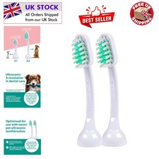 2X A2 Ultrasonic Toothbrush Heads for Medium to Large Dogs - Silent & Effective