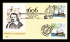 DR JIM STAMPS US COVER SAMUEL DE CHAMPLAIN EXPLORATIONS FDC JOINT ISSUE COMBO