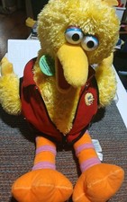 Sesame Street BAB Build-a Bear Big Bird 2006 Plush with a Red Vest Jacket 22"