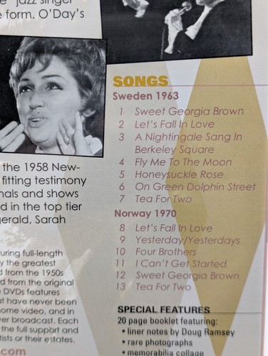 Jazz Icons: Anita O'Day: Live in '63 and '70 [DVD] (2009) **NEW**  Free Shipping - Imagen 4 de 4