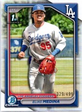 Elias Medina 2024 Bowman Chrome #BCP-183 Refractors Los Angeles Dodgers #/499