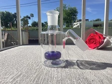 Premium Quality 14mm 45° Blue Mini Dry Ash Catcher Water Pipe Bong Bubbler