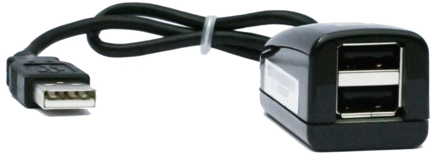 Plugable Technologies USB2-2PORT interface hub 480 Mbit/s Black