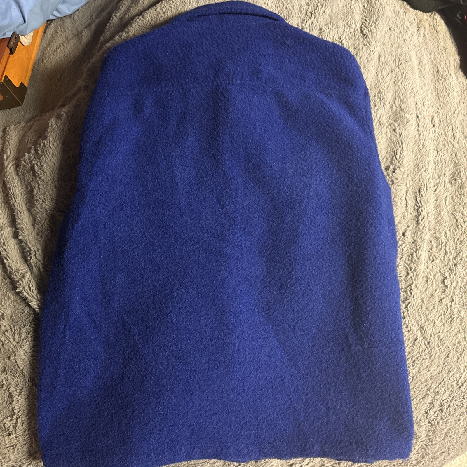 H&M Large Blue Button Up Fleece Jacket thumbnail 10