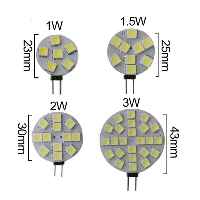 SMD light LED  G4  Bulbs Lamps 1W 1.5W 2W 3W Cool White/Warm White DC 12V - Image 3 of 4