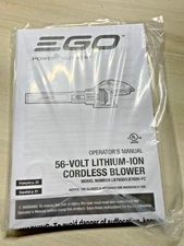 EGO LB7650 765CFM Cordless Blower, 56V, Variable Speed- OWNERS MANUAL