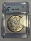 1904-P Morgan Silver Dollar ICG MS 63 | Uncirculated UNC Scarce Date. Looks Nice