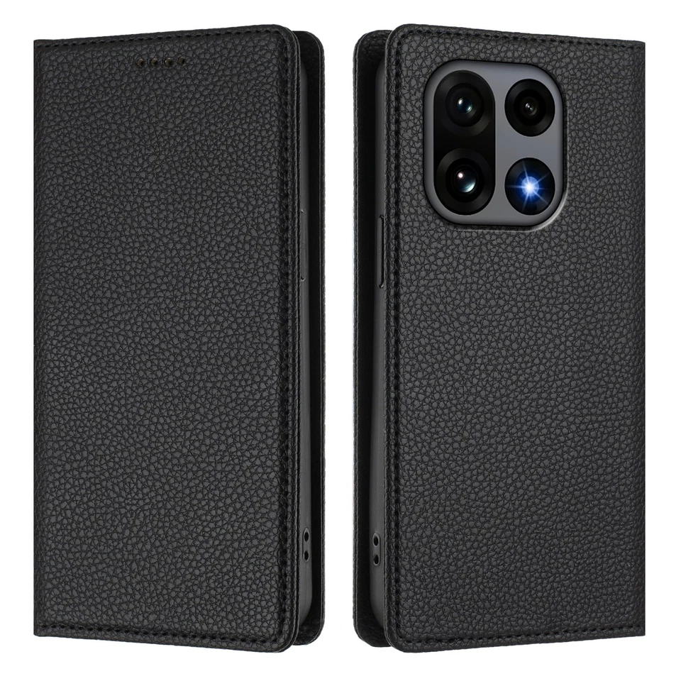 For OnePlus 15, Luxury Classic Leather Stand Wallet Card Slots Case Soft Cover - Image 2 of 4