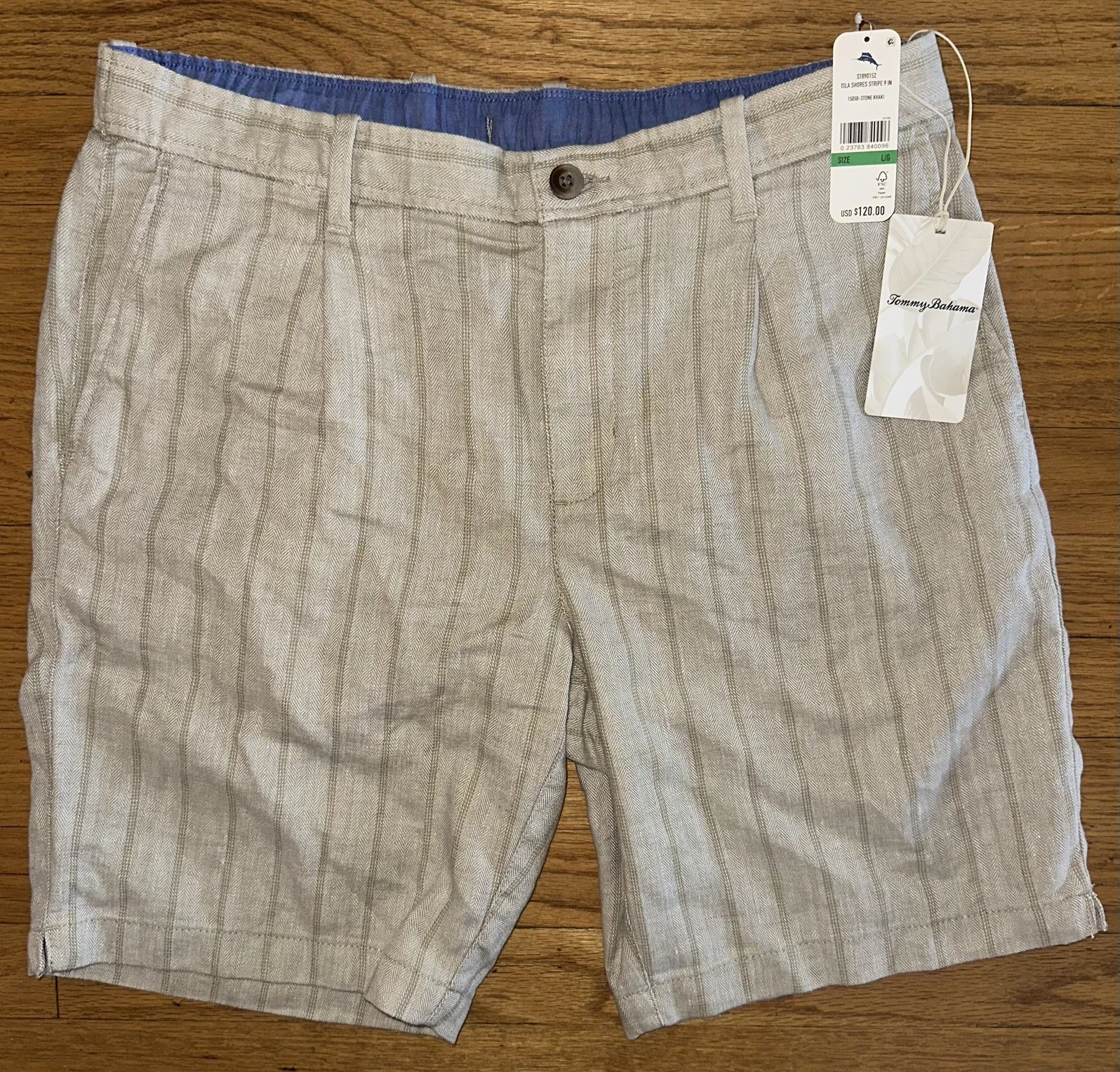 Tommy Bahama Isla Shores Stripe Linen Blend 9” Shorts Men’s Large Brand New
Opens in a new window or