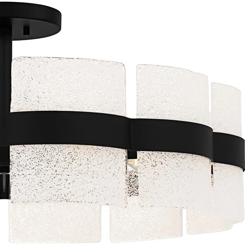 Quoizel SWE1730 Sweeney 6 Light 30"W Semi-Flush Drum Ceiling - Black - Picture 7 of 11