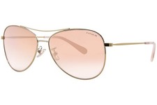Coach L1013 HC7079 90056F Sunglasses Women's Gold/Rose Gold Gradient Pilot 58-mm