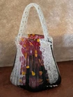 Vintage MCM Italian Hand Blown Art Glass Murano Sommerso Handbag 14"
