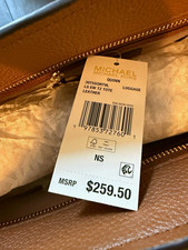 Michael Kors Large Brown Zip Tote Bag w/ Logo...