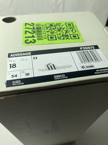 Adidas Adissage Slides Herren Größe 18 - Massagefußbett - weiß schwarz - Bild 5 von 5