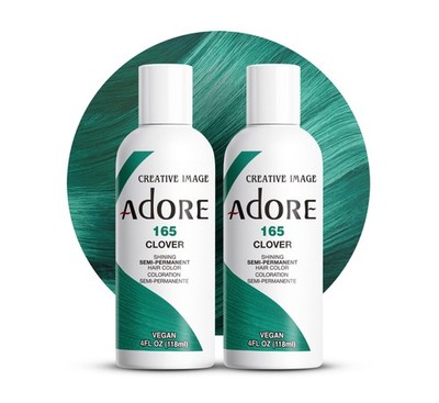 Adore Semi Permanent Hair Color (165 Clover) 4 Fl Oz (Pack of 2), 165 Clover 