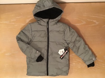 New! Boy's Member Mark Cozy Puffer Full Zip Gray Jacket Size 5 | eBay