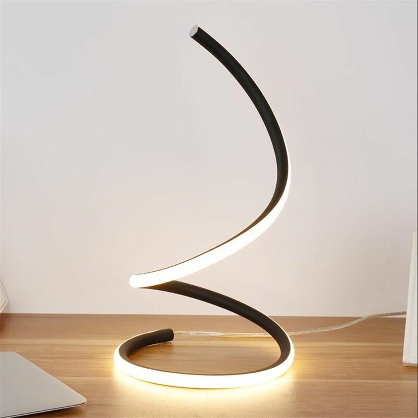 Modern Desk Lamp Home Art Decor Lighting Led Bulb Bedroom Night Light Shade-less Modern Desk Lamp Home Art Decor Lighting Led Bulb Bedroom Night Light Shade-less