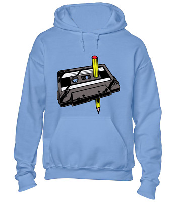 TAPE REWIND HOODY HOODIE OLDSCHOOL CLASSIC RETRO DJ VINYL RECORD 90ER COOL TOP