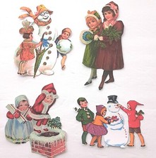 3D UPick Victorian Winter Snowman Santa Scrapbook Card Embellishment 3686