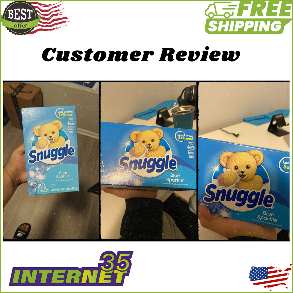 Snuggle Fabric Softener Dryer Sheets, Blue Sparkle, 200 Count eBay
