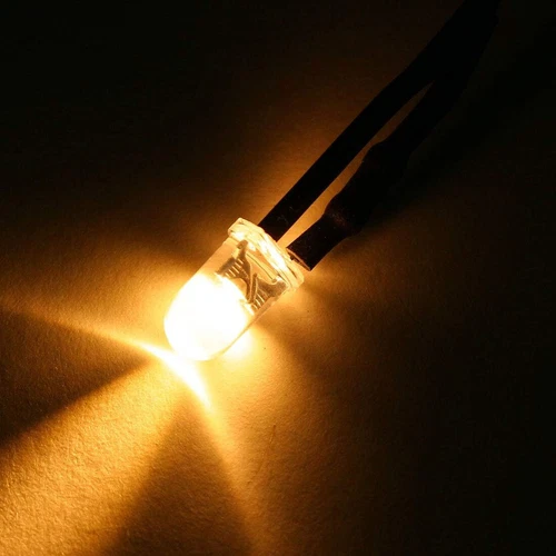 100 x 3 mm vorverdrahtet DC 5 V-12 V Micro LED Leuchten emittierende Dioden Mini Birnen Lampe - Bild 5 von 26