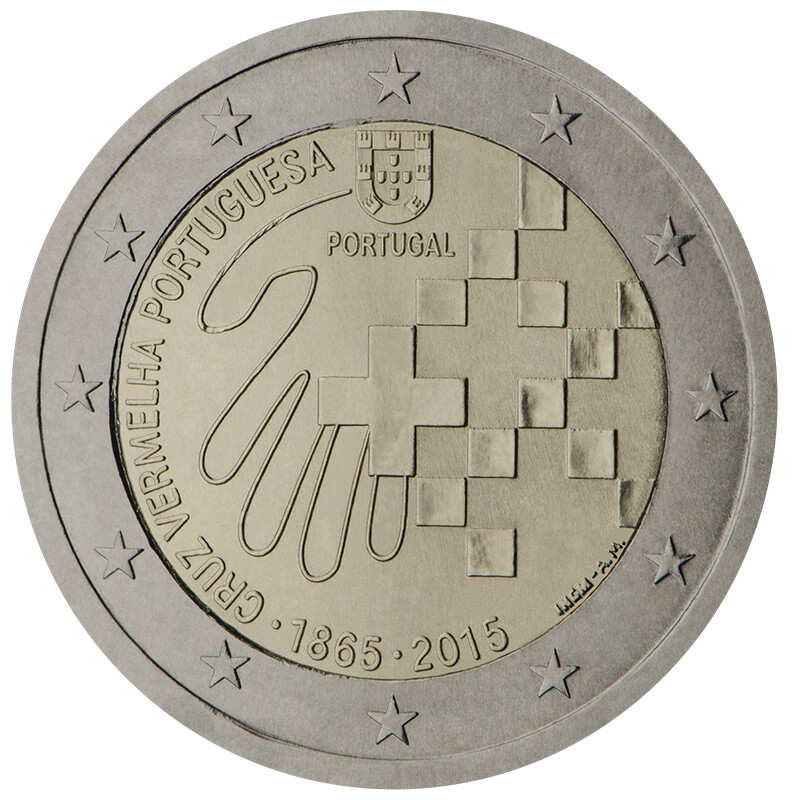 Portugal 2015 Euros Commémoratifs 150º Av Croix Rouge Portugaise