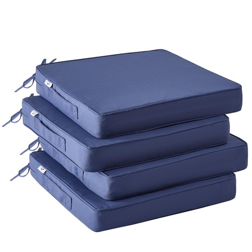Outdoor Chair Cushions Set of 4，Waterproof Outdoor Seat Cushions for