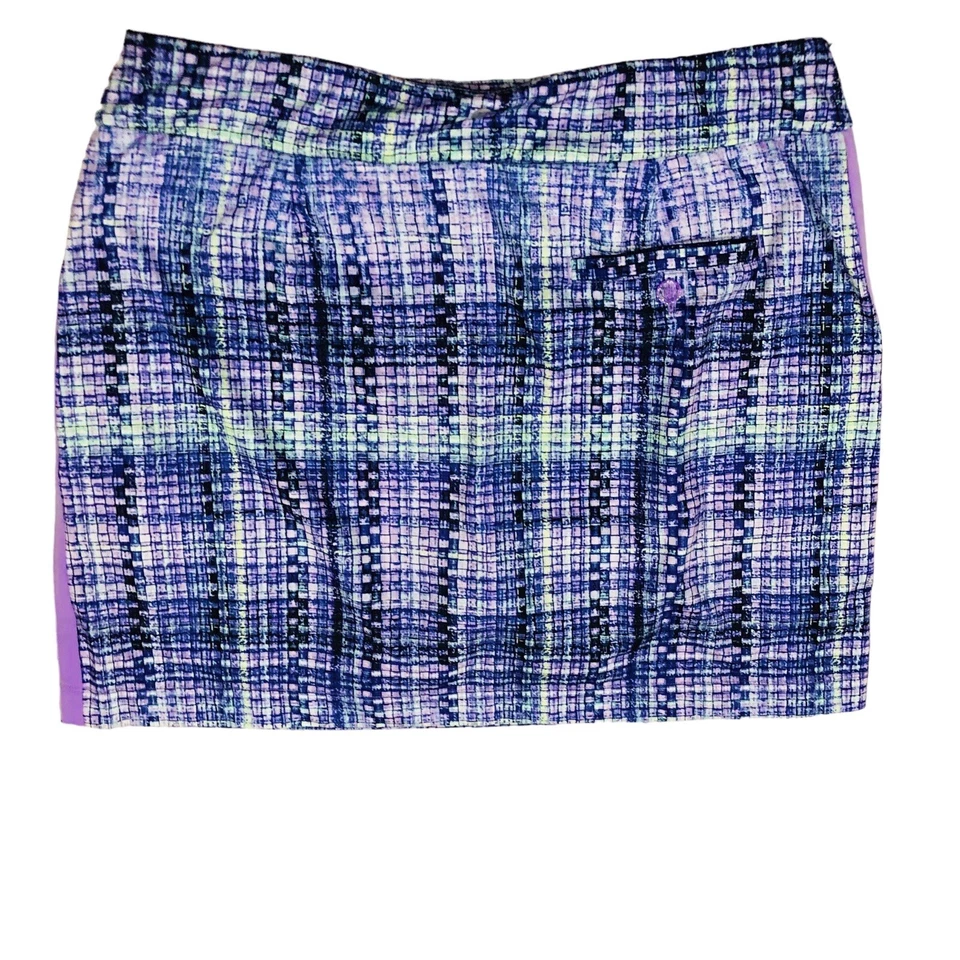 Falda corta elástica EP Pro Golf Tenis UPF 50+ estampado a cuadros talla M nueva sin etiquetas Foto 3 de 4