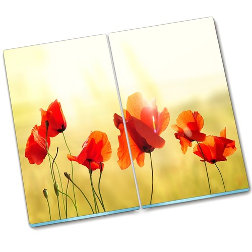 Tagliere Coprifornelli In Vetro Temperato Tulup – Rose Rosse – 2x30x52cm