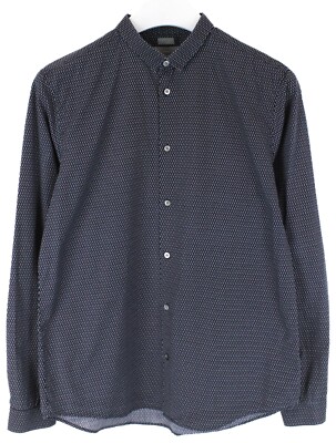 COS Slim Fit Hemd Herren EU 40 Muster Geknöpft Gespreizter Kragen