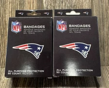 Brand New 2 Boxes of New England Patriots Logo Band-Aids/Bandages~Adults/Kids