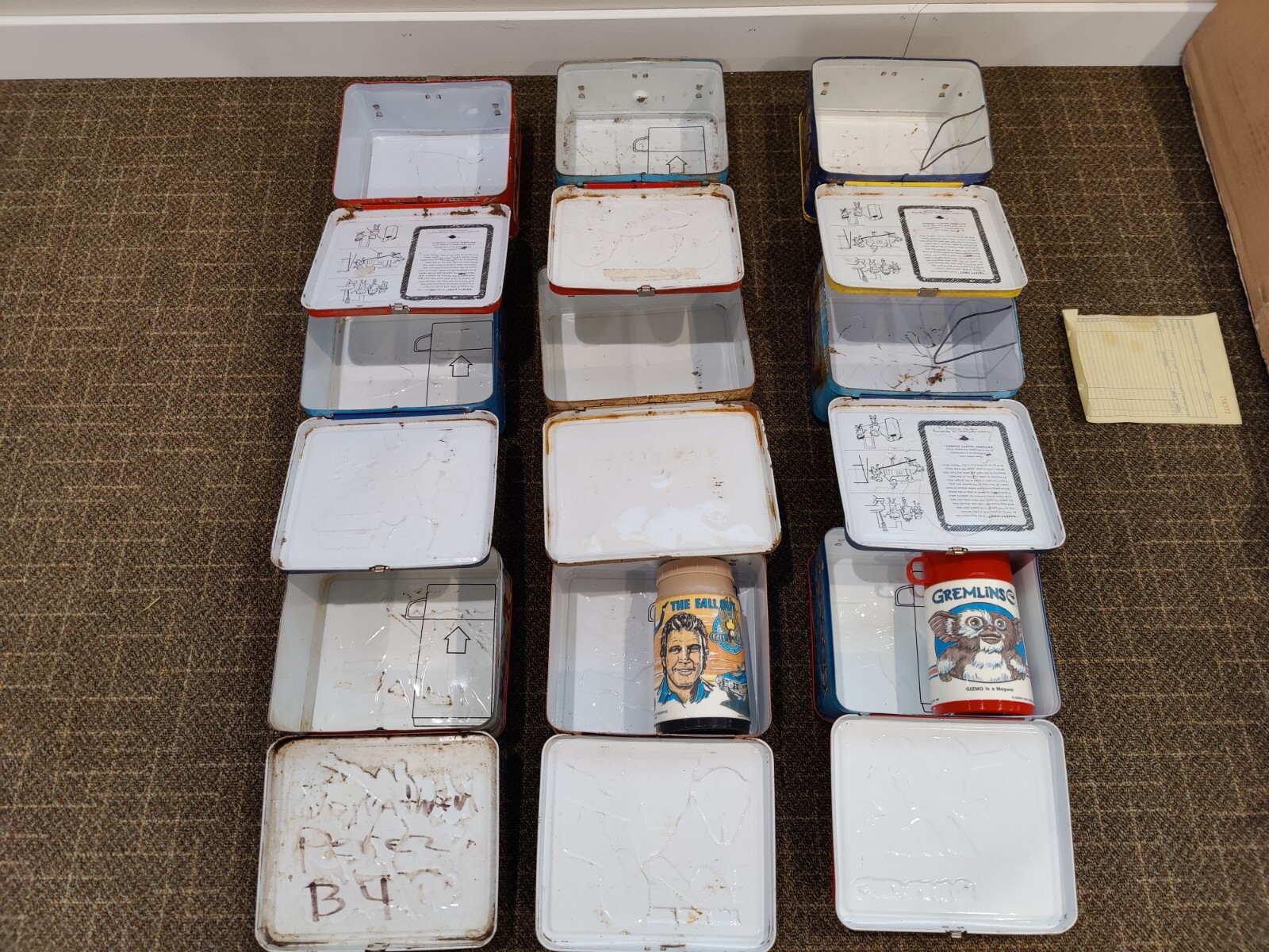 Vintage metal lunch box lot x9 eBay