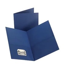 Staples 2-Pocket Folders Navy 10/Pack 13377-CC 50 Sheet Capacity NEW Sealed
