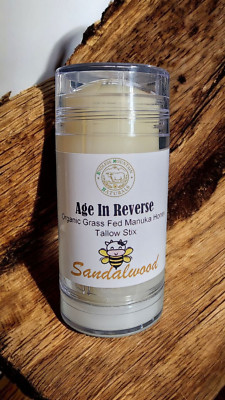 Tallow Manuka Honey Solid Stick Balm Organic Grass Fed Face Body Anti Aging