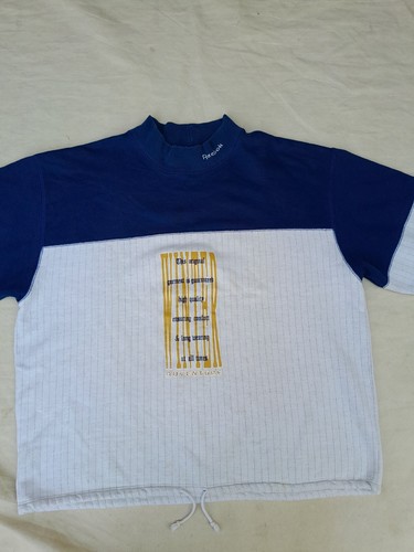 Vintage Reebok Sweater Mens XL Blue Light Grey Sweatshirt Embroidered Logo 80s - Picture 12 of 12