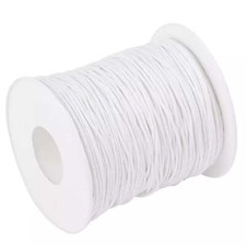 WAXED Cotton Cord 1mm 100 yard Roll - White