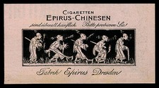 Alte Werbung Reklame 1902 Epirus-Chinesen Cigaretten Dresden