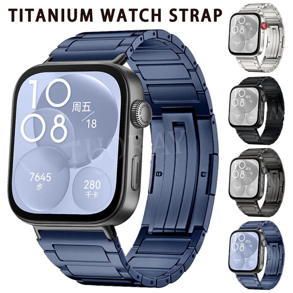 Replacement Titanium Metal Link Wirst Band Bracelet Strap For Huawei Watch Fit 3