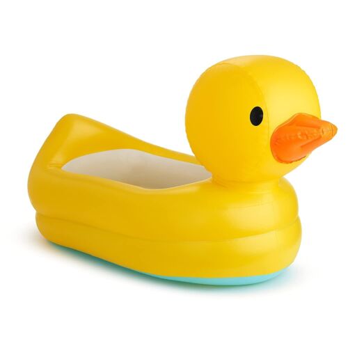 White Hot Inflatable Blue with Yellow Safety Bathing Duck Tube For Kids Set of 1 - 第 1/6 張圖片