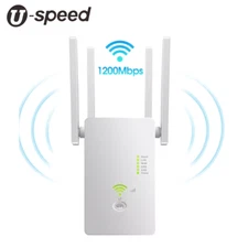 U-speed AC1200 WiFi Extender 1200Mbps Wireless Signal Amplifier Booster Repeater