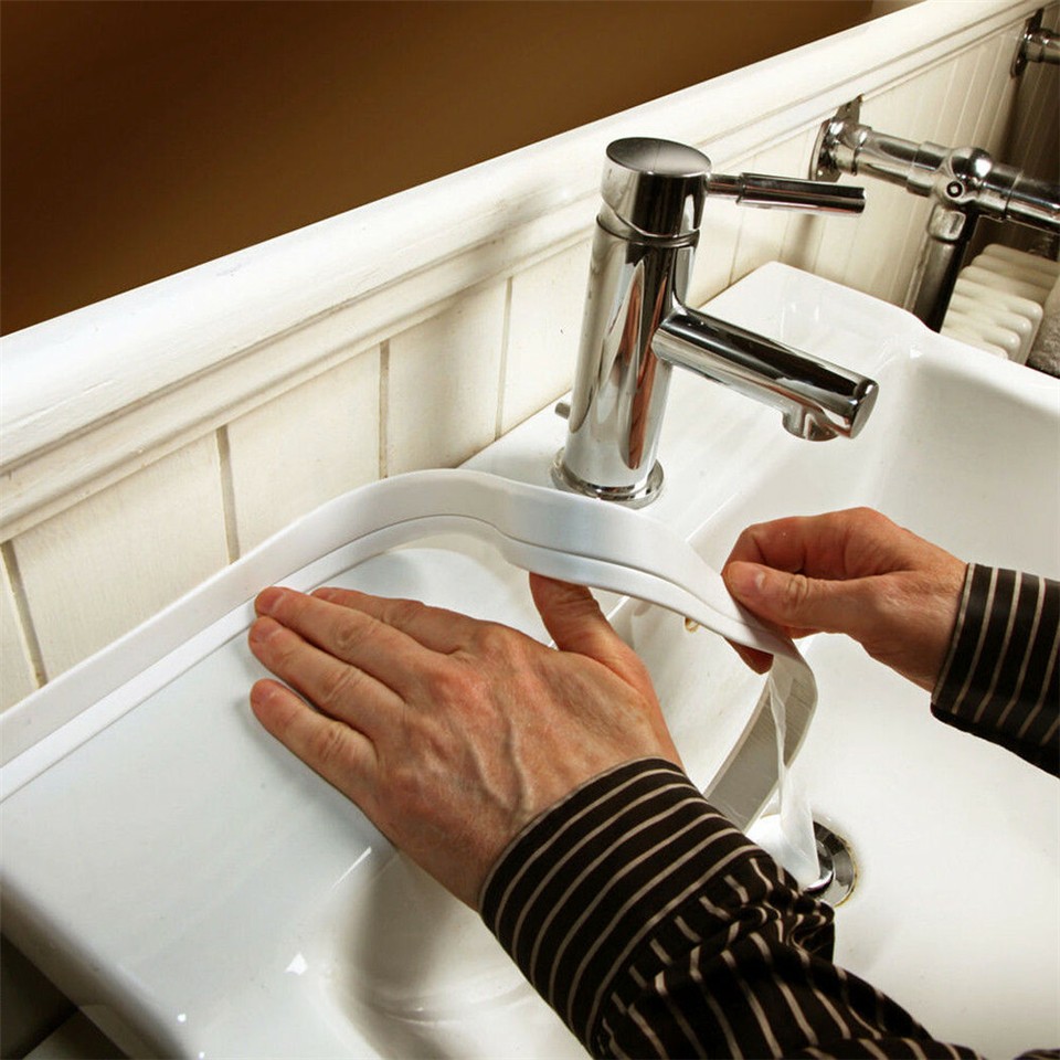 SHOWER TRAY & BATH 5mtr Length Flexible Waterproof Seal Strip UPSTAND ...