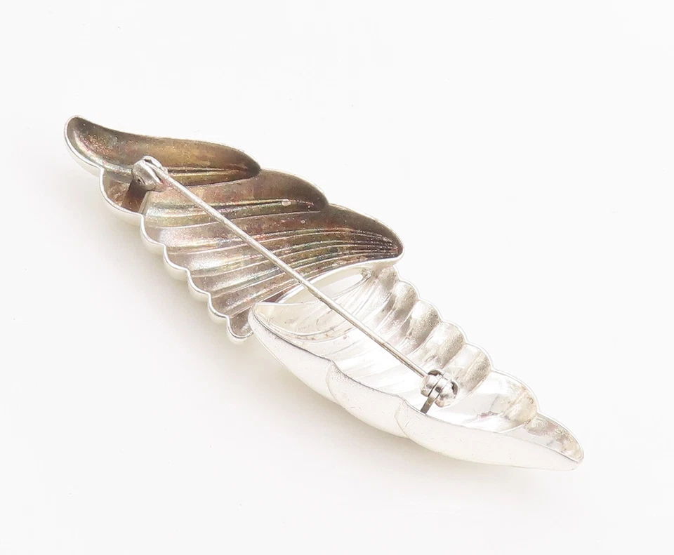 Broche prendedor vintage de plata de ley 925 CHRISTIAN DIOR alas en ángulo giratorio BP10672 Foto 2 de 4