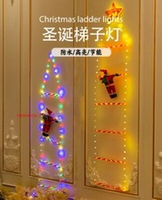 LED Christmas Lights Decorative Ladder with Santa Claus Xmas Decor USB Gift