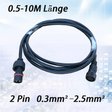 2 Pin Waterproof Connector Plug Male  Female Outdoor Rainproof Connecting Wire