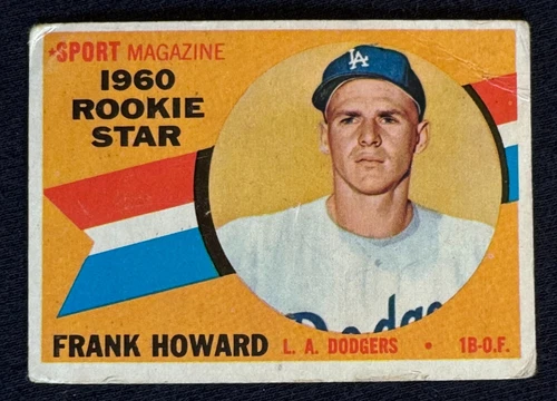1960 Topps Baseball Card Frank Howard RC #132 BV $50 CF