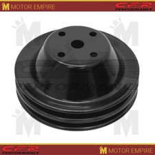 Fits 1969-85 Chevy Sb Small Block Black Steel Water Pump Pulley Long 2 Groove Fits 1969-85 Chevy Sb Small Block Black Steel Water Pump Pulley Long 2 Groove
