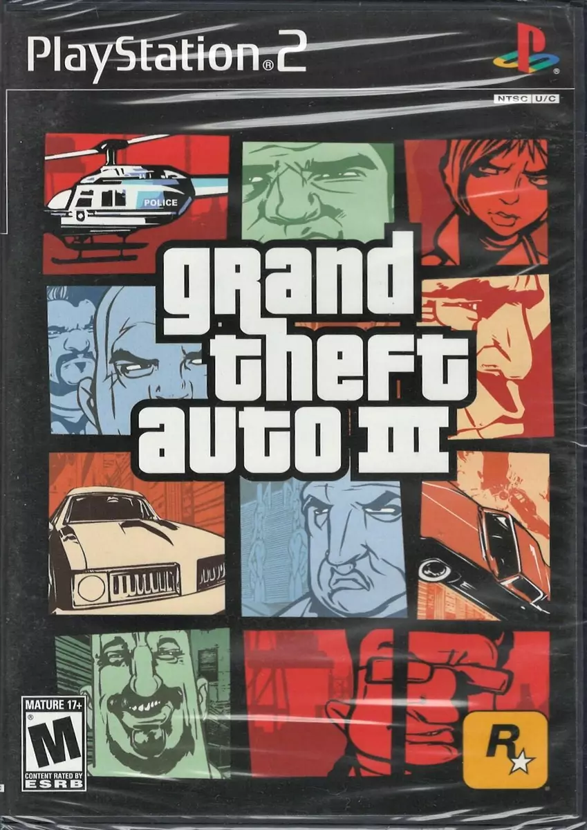 Grand Theft Auto III, Sealed, New PS2 GTA Playstation 2