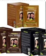 Veinira Black brown Hair Dye Shampoo Man Womens Dark Brown colour Natural Beard