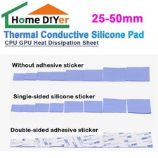 Thermal Conductive Blue Silicone Pad 25-50mm CPU GPU Heat Dissipation Sheet
